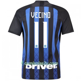 Camisolas de Futebol Inter de Milão Vecino 11 Equipamento Principal 2018/19 Manga Curta